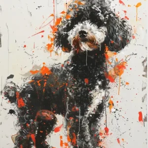 Viral Miniature Poodle, Full Body View, Side View, By Dean Crouser