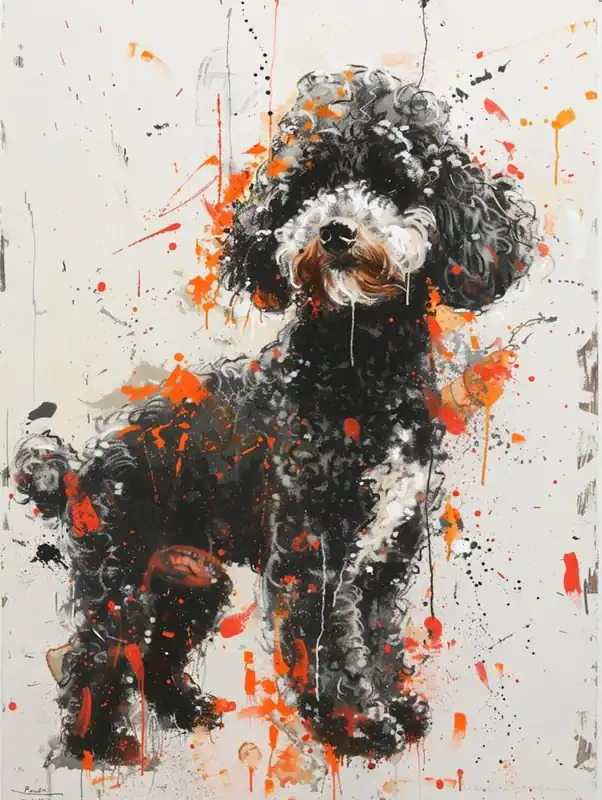 Viral Miniature Poodle, Full Body View, Side View, By Dean Crouser