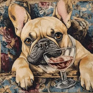 Tapestry Frenchie Drinking 5 Exclusive Offer