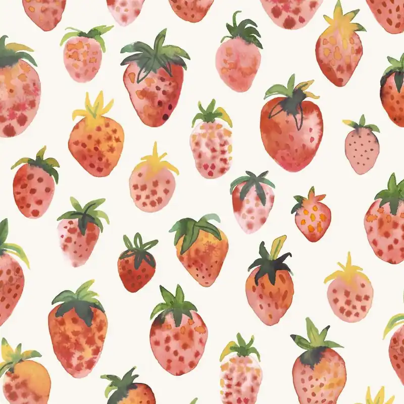 Strawberries Red Countryside Square Fan Favorite