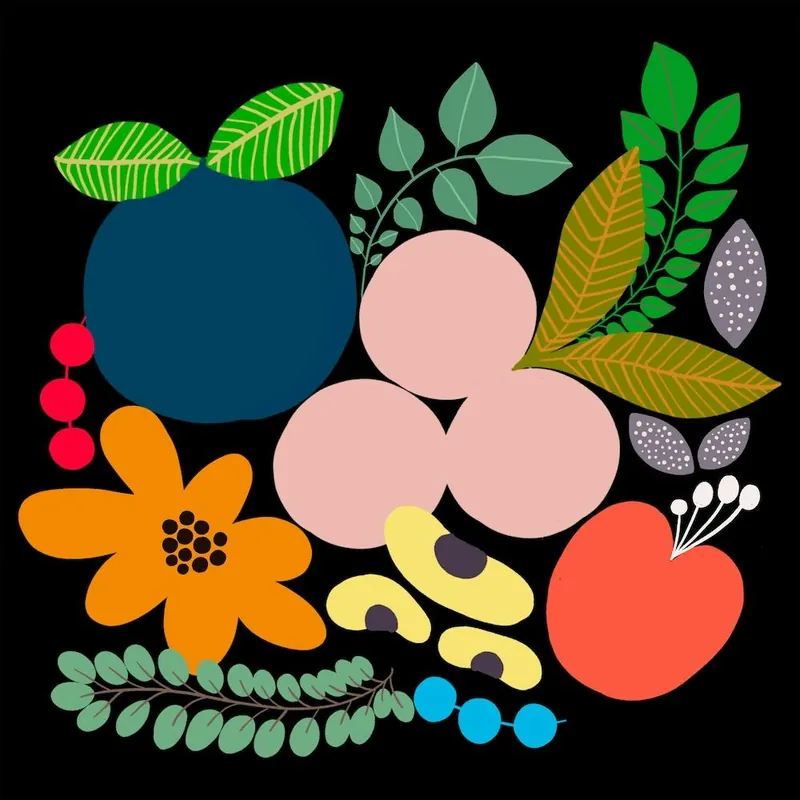 Trending Fruit Print Square