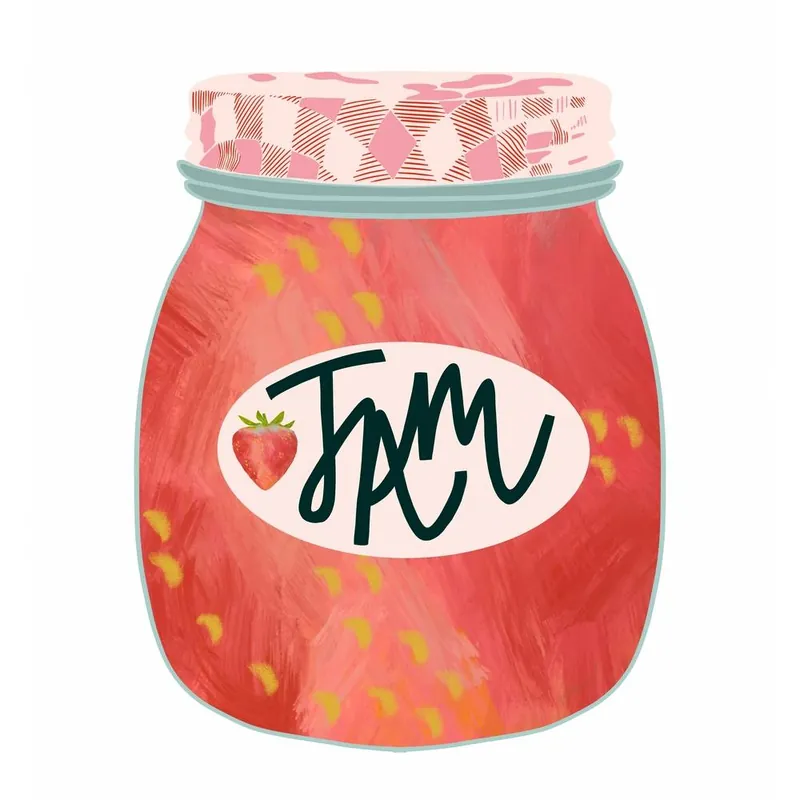 Vintage Strawberry Jam JarSquare While Supplies Last
