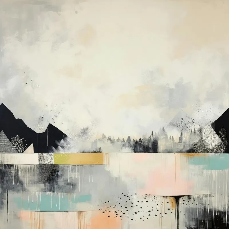 Fast Shipping Abstract Mountainscape 2