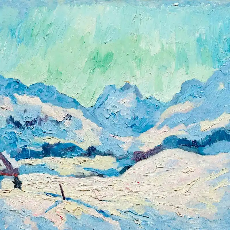 Don’t Miss Out Giovanni Giacometti Winterlandschaft Bei Maloja Mit Blick Ins Fornotal