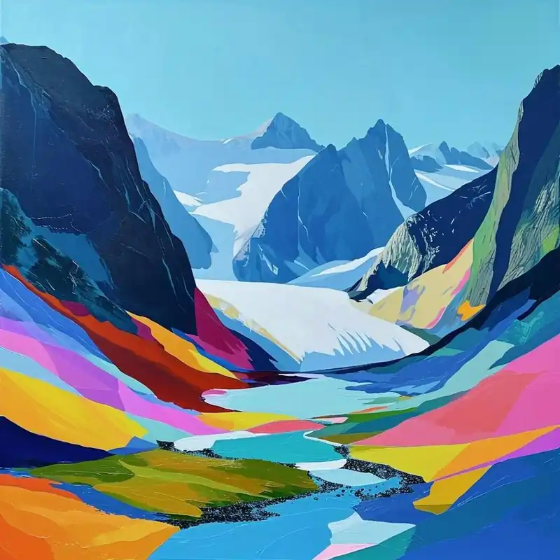 Colourful Abstract Jostedalsbreen National Park Norway 4 Order Now