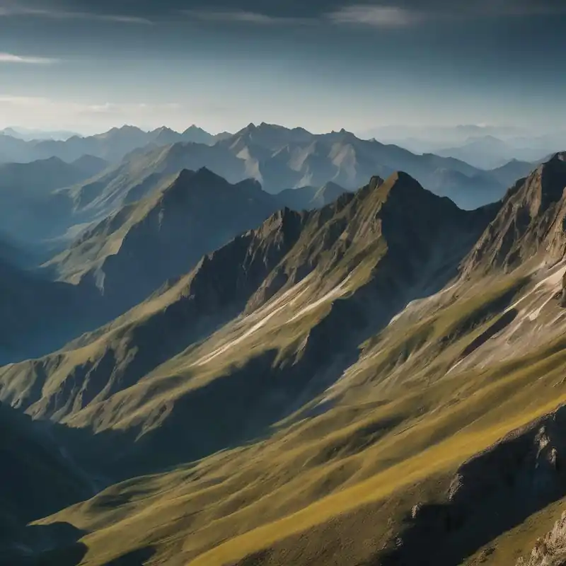 Steep Mountains With Green Slopes Professional Grade