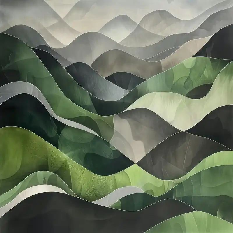 Luxury Japanese Watercolour Of Mount Haku 5