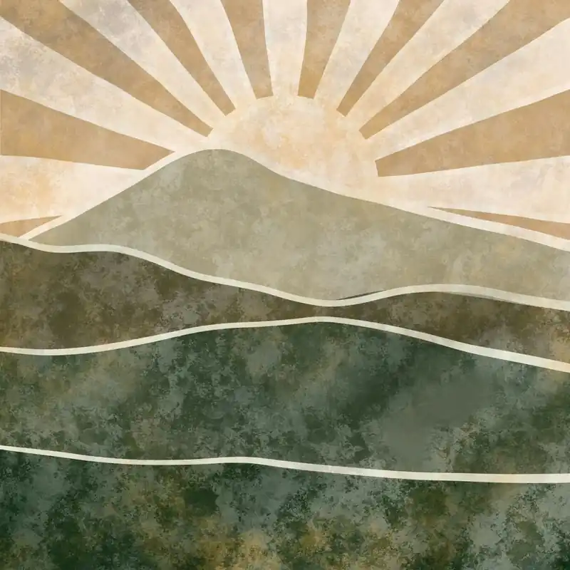 Authentic Sunrise In The Mountains 1