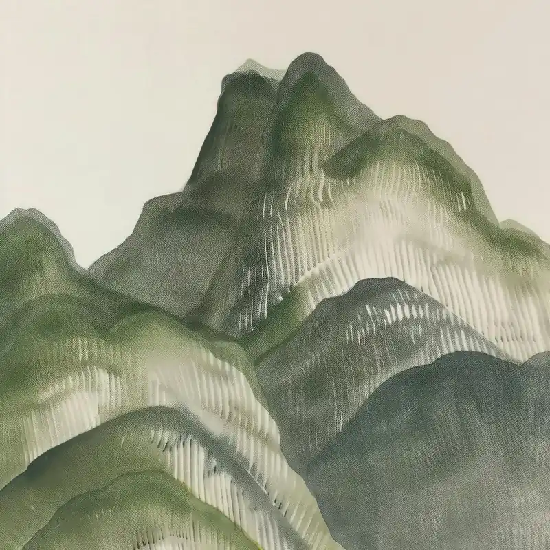 Special Discount Japanese Watercolour Of Mount Kurai 1
