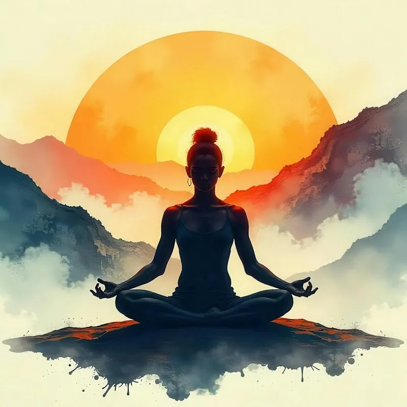 High Quality Meditation In The Mountains