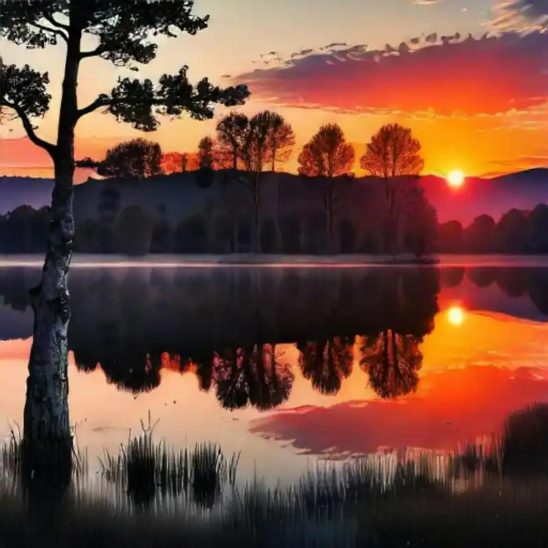 Sunset On The Lake Brand New