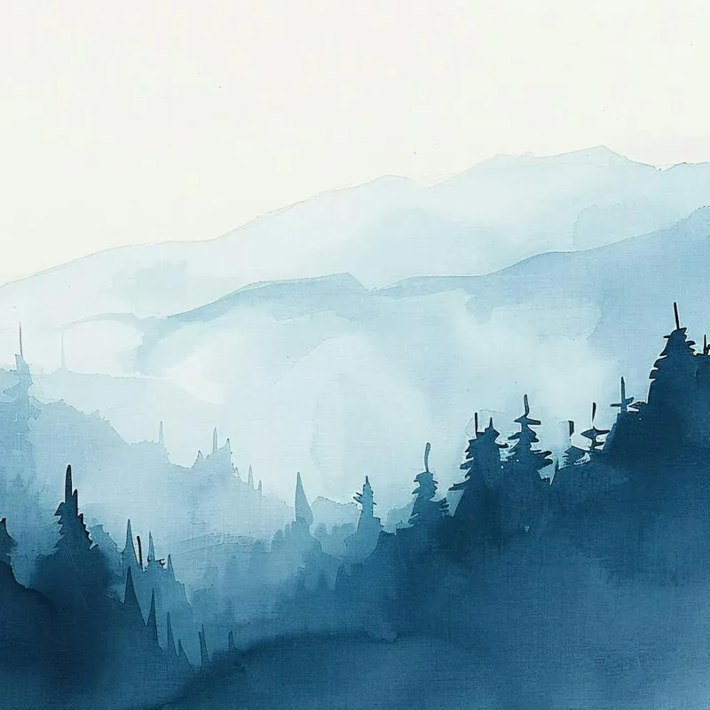 Price Drop Editorial Art White Background Smoky Mountains 1