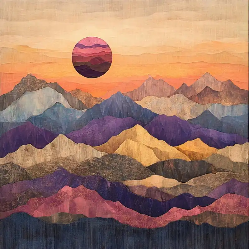 Order Now Sunset Over Mountains