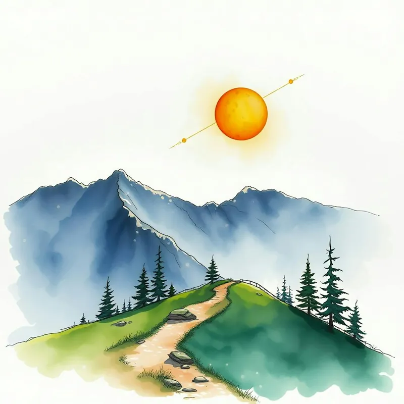 Watercolor Mountain Landscape Trusted Brand