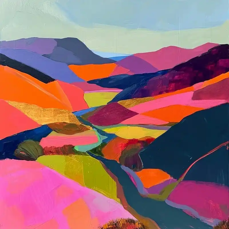 Colourful Abstract Snowdonia National Park Wales 3 Hassle-Free Returns
