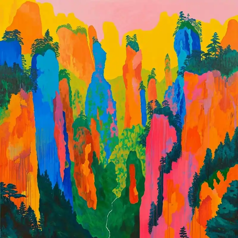 Weekend Sale Colourful Abstract Zhangjiajie National Forest China 3