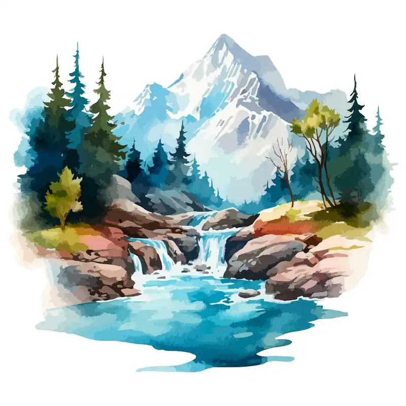 Watercolor Landscape 4 Last Chance