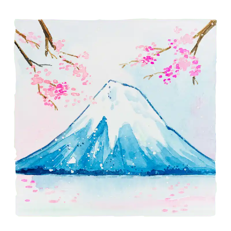 Watercolor Mount Fuji Holiday Sale
