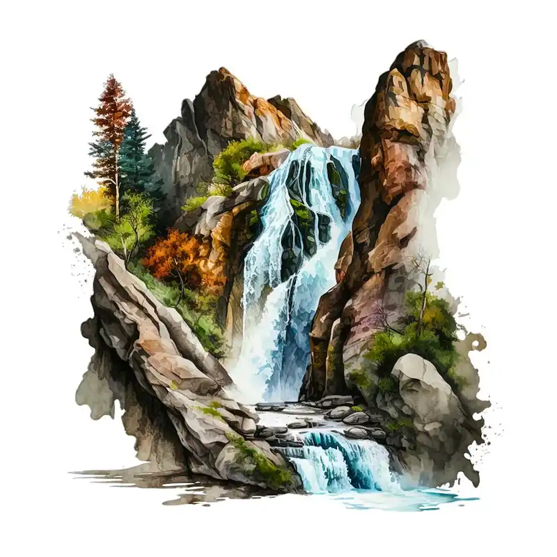 Waterfall In The Mountains Buy Today