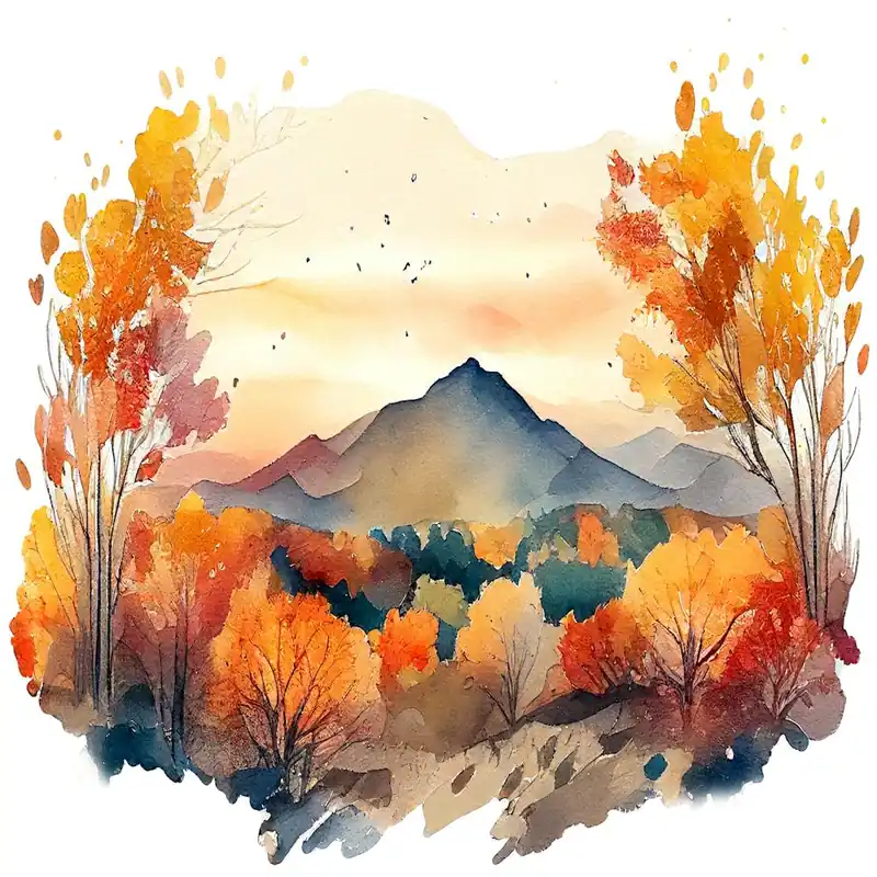 Brand New Watercolor Autumn Landscape 67