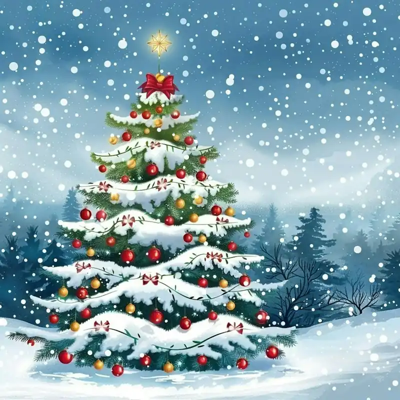 Latest Christmas Banner Texture With A Snowy Landscape 7