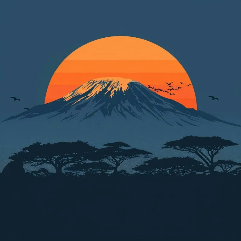 New Arrival Sunset Over Mt Kilimanjaro