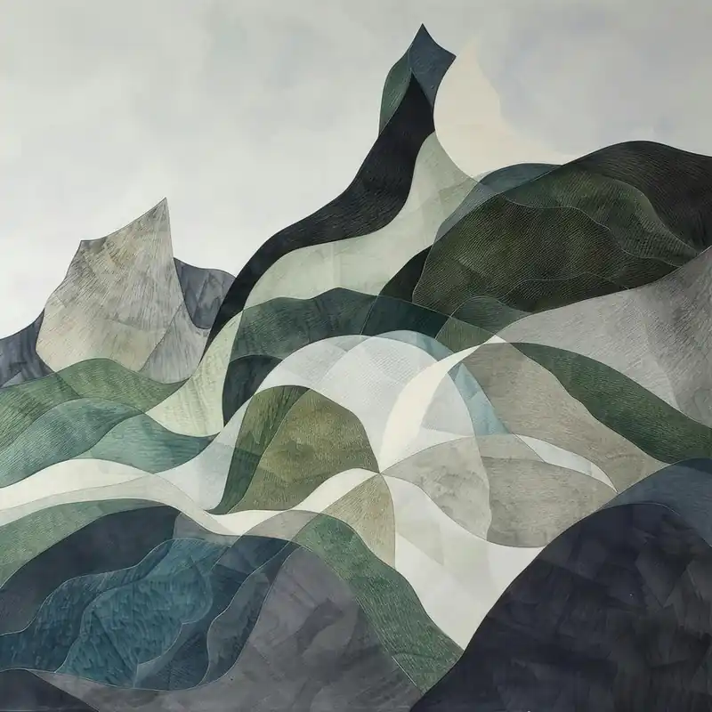 Professional Grade Japanese Watercolour Of Mount Hiuchi 1