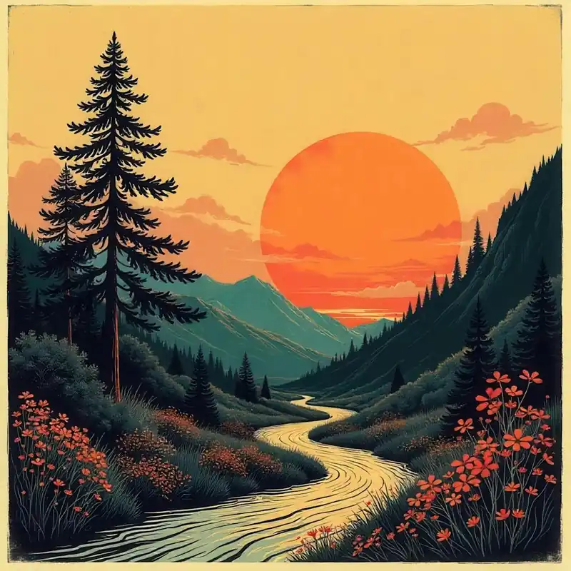 Sunset In The Mountains 71 While Supplies Last