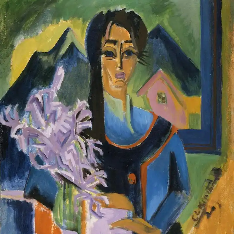 Sunday In The Alps, Ernst Ludwig Kirchner Square Premium