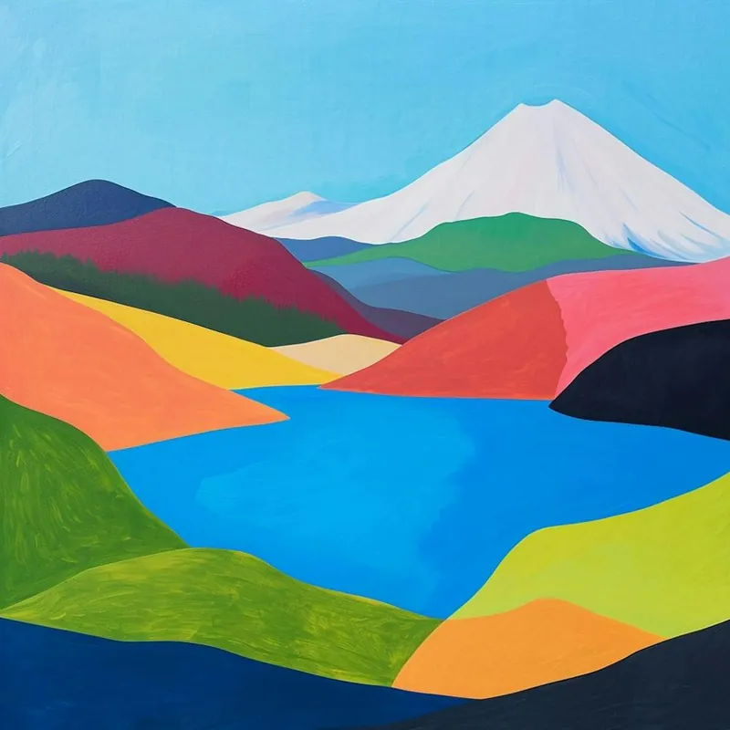 Best Choice Colourful Abstract Tongariro National Park New Zealand 4