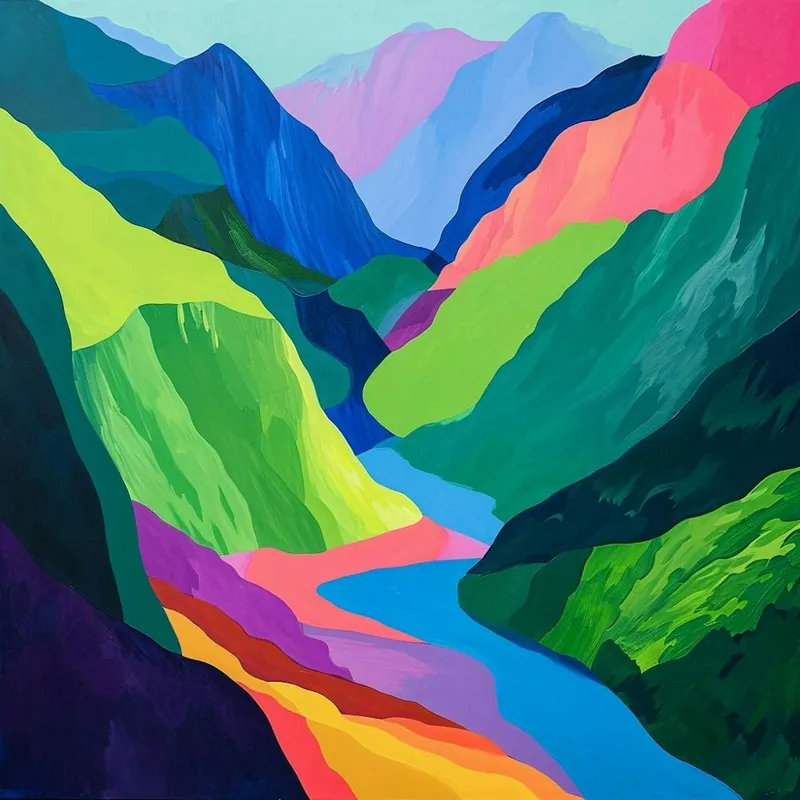 Colourful Abstract Fiordland National Park New Zealand 3 Buy Online