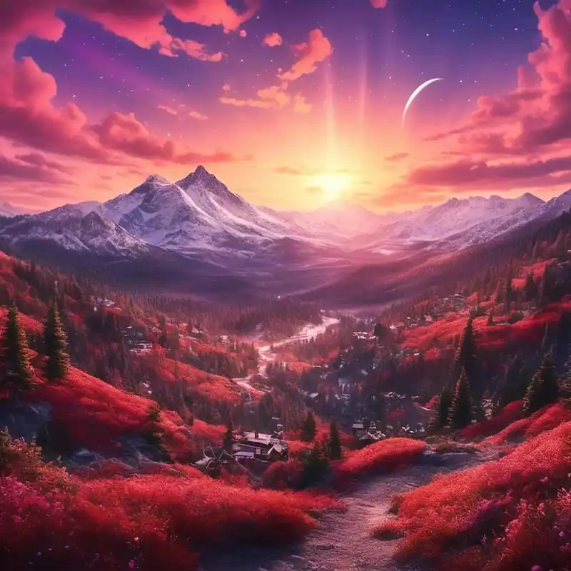 Best Choice Sunset In The Mountains