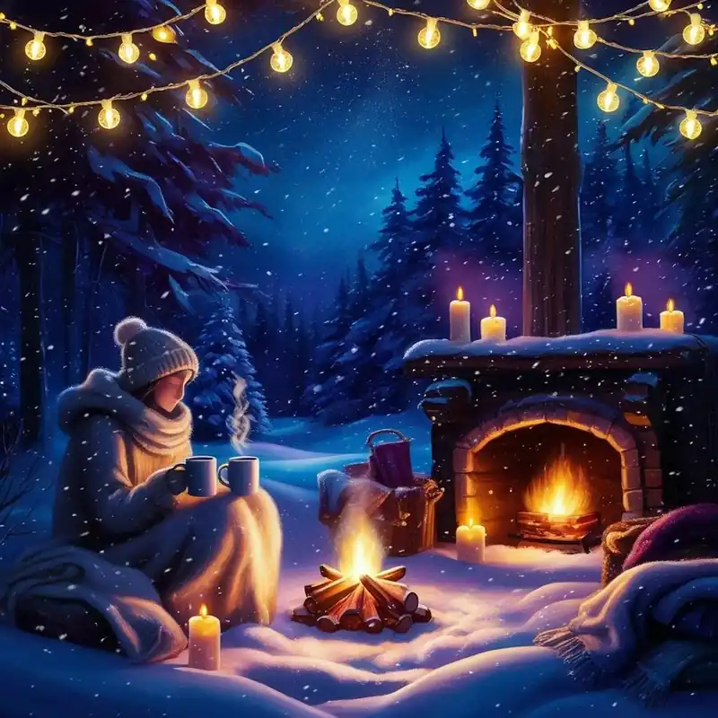 Best Price Winter Night By The Fireplace