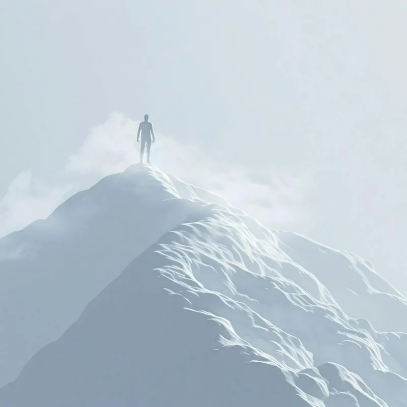 Person Standing On Top Of Mountain Fast Shipping