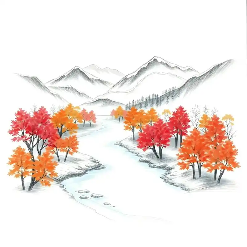 Best Seller Autumn Trees In The Snow