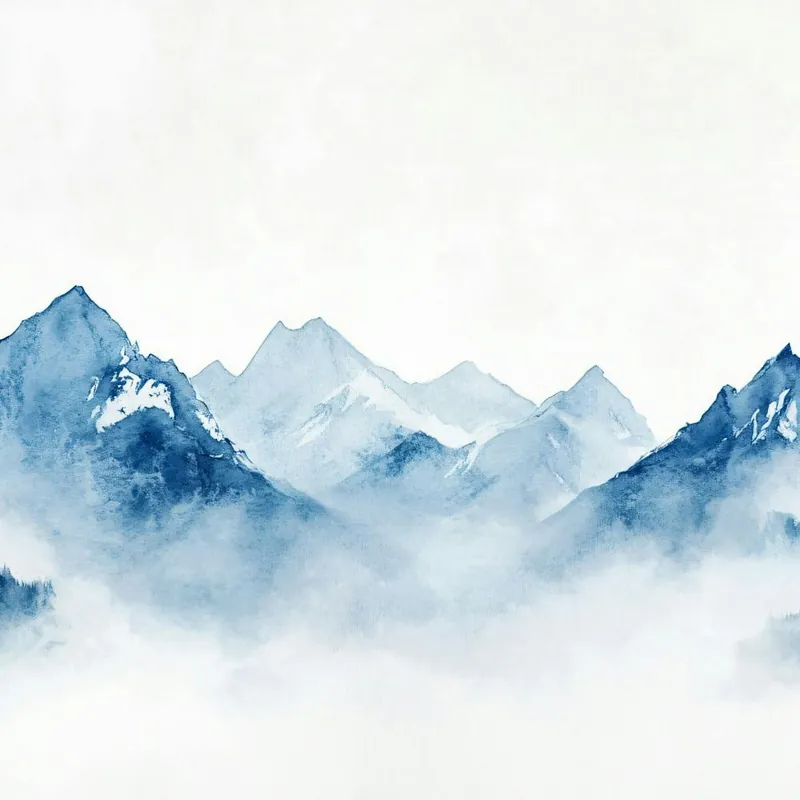Direct From Factory Watercolor Mountains 3