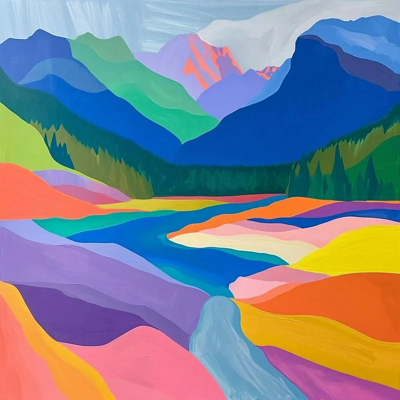 Price Cut Colourful Abstract Banff National Park Canada 5