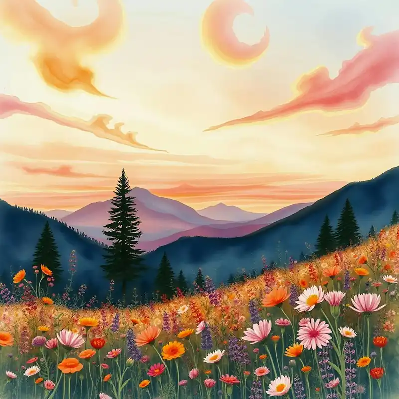 Wildflowers At Sunset 1 Time-Limited
