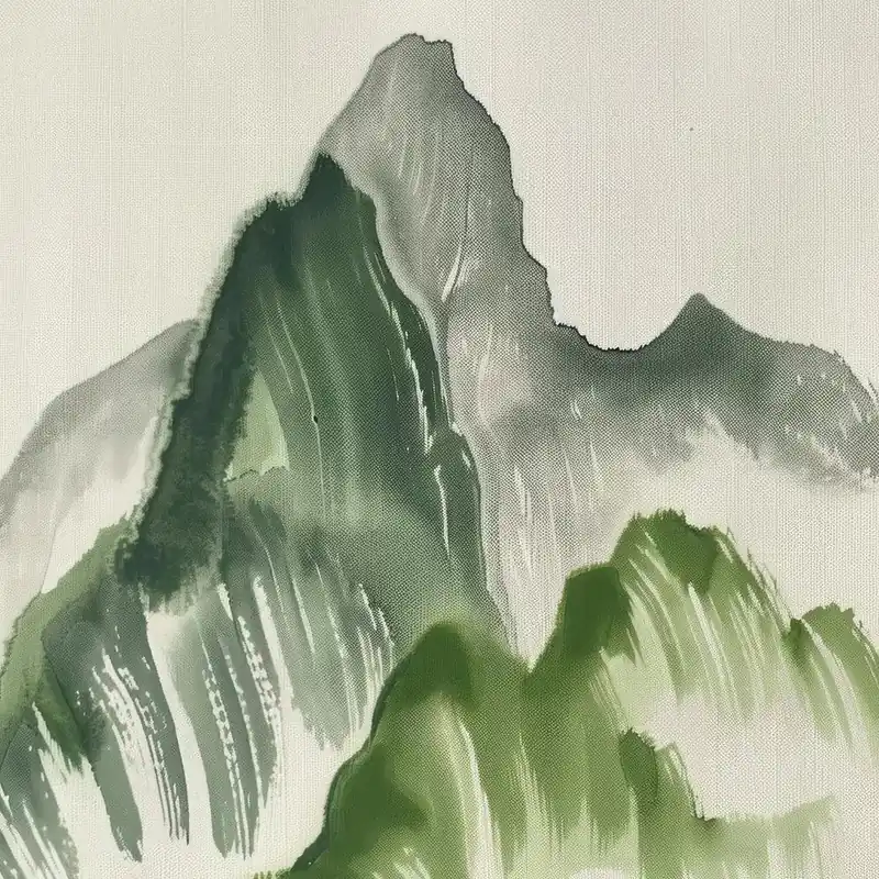 Hot Deal Japanese Watercolour Of Mount Mizugaki 2