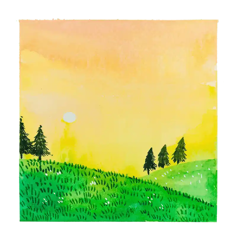 Reduced Price Watercolor Mountain Meadow