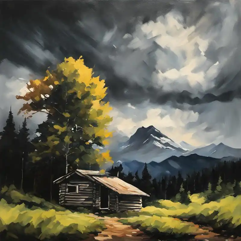 716197 Acrylic Painting Of A Mountain Landscape, With A S Xl 1024 V1 0 Order Now