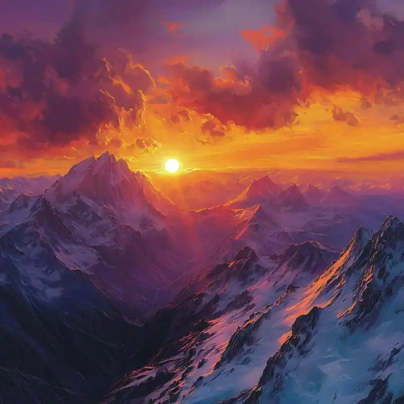 Special Offer Dynamic Mountain Sunset Landscape 9