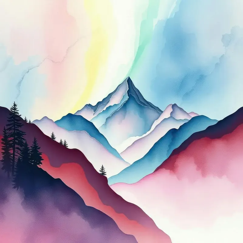 Watercolor Mountains 2 Price Drop