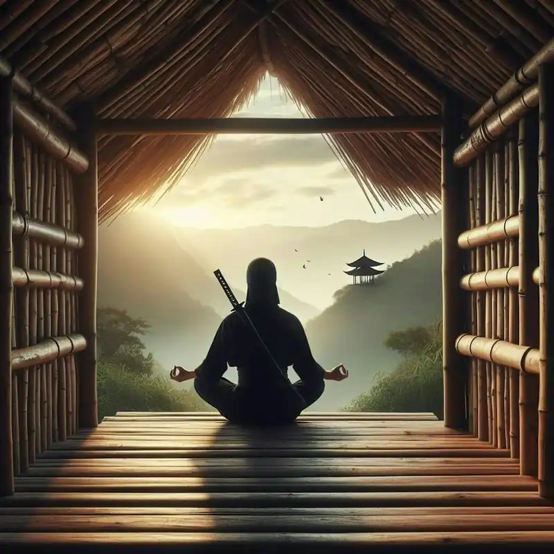 Big Sale Shinobi Meditating In A Hut
