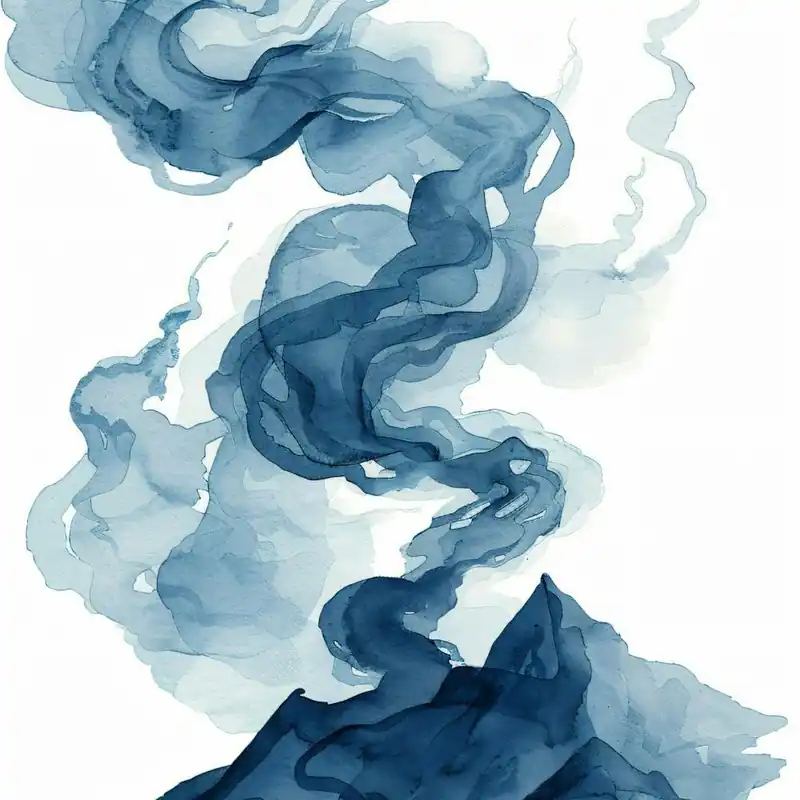 Watercolor Of A Mountain Same Day Shipping