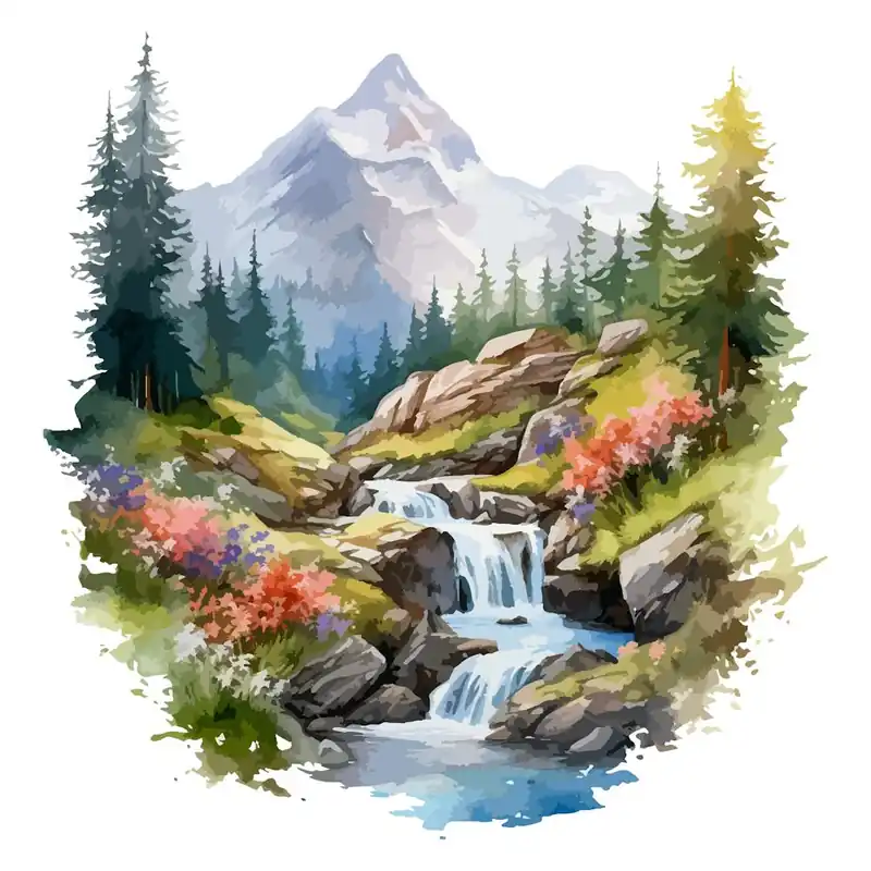 Genuine Watercolor Landscape 7