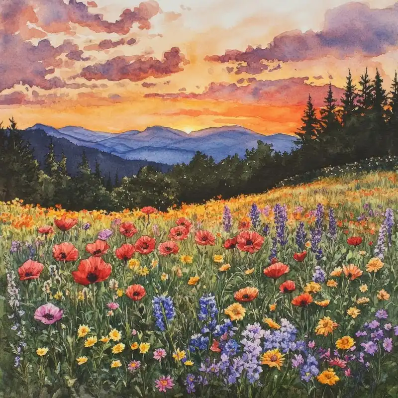 Sale Wildflowers At Sunset 3