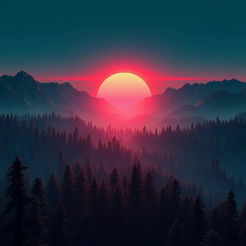 Special Offer Sunset In The Mountains 51