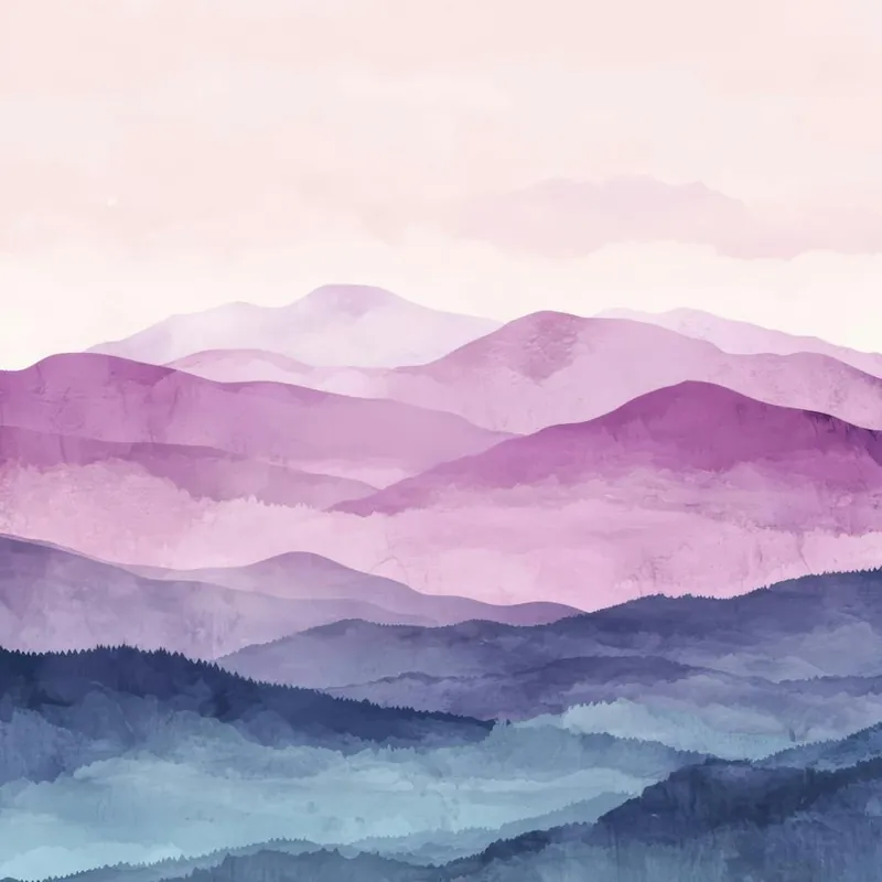 Watercolor Mountains 1 Low Price