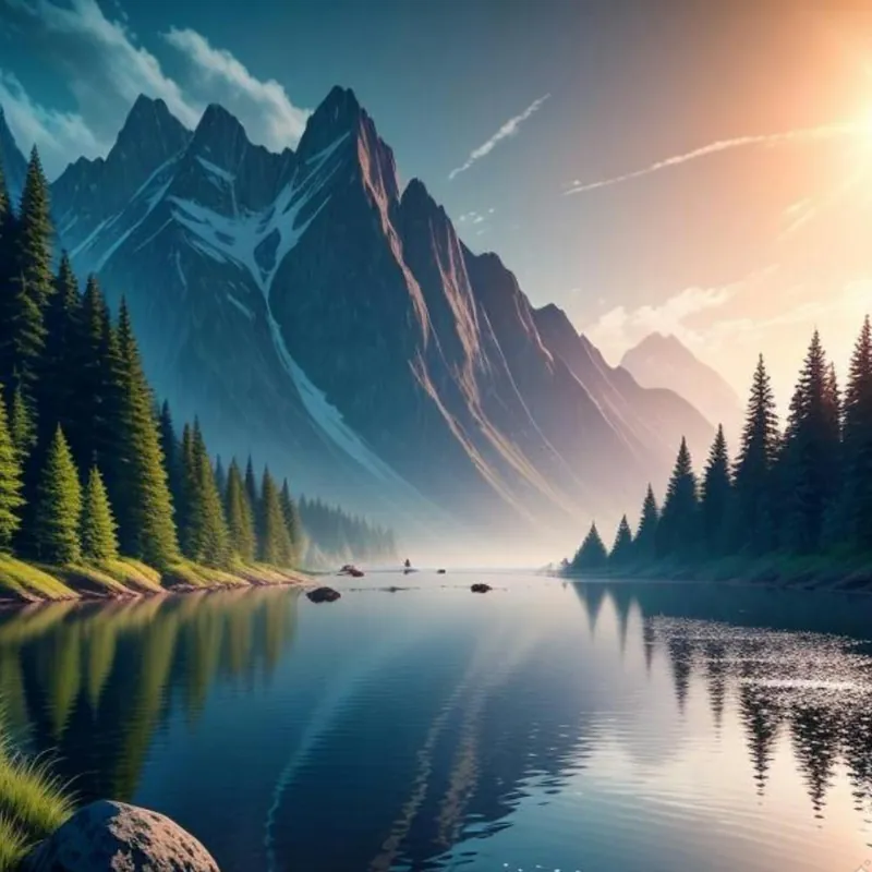 Weekend Sale Sunrise Mountain Lake